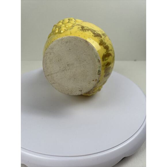 Mid Century Glazed Pottery Pitcher Yellow‎ With Marbling - Picture 8 of 8